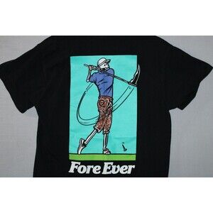 Forever Golf T-Shirt Adult Medium Grim Reaper Golf Death Golfing Print Tee